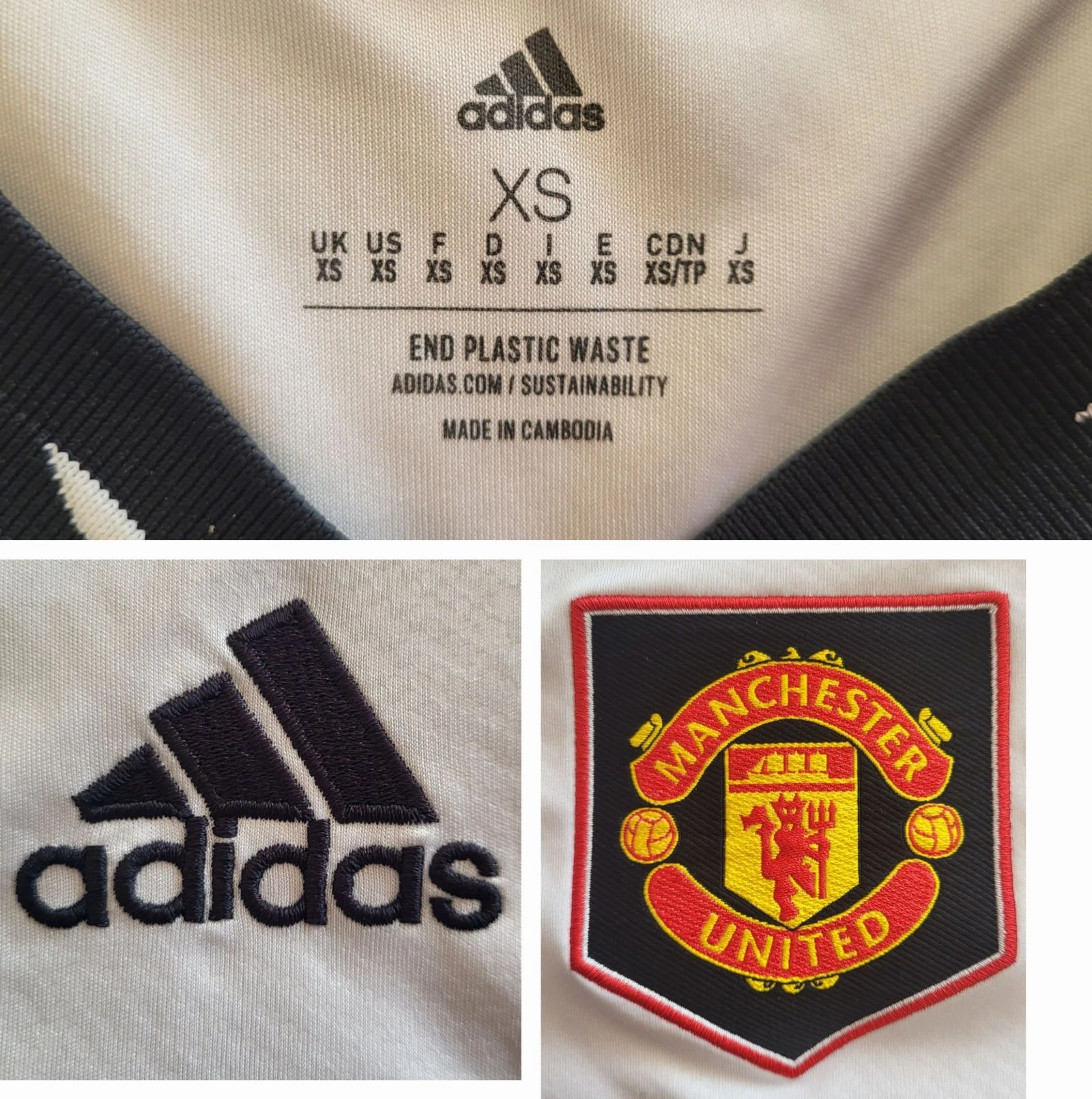 Adidas Manchester United Camisa Visitante 2022/23 H13880 Branca T.PP Autêntica TBE – photo 6